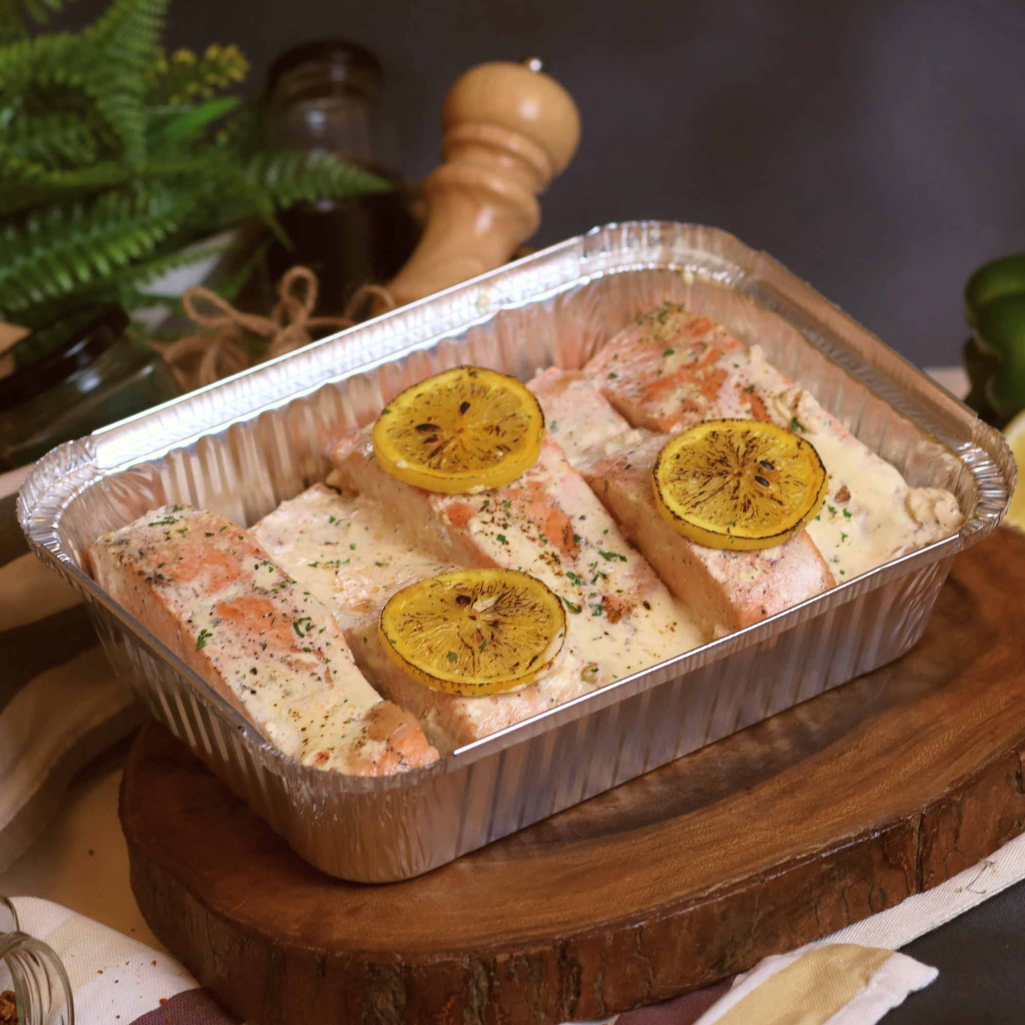 Baked Salmon Tray